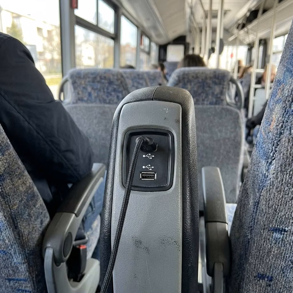 greenfield 30 passenger minibus usb charging