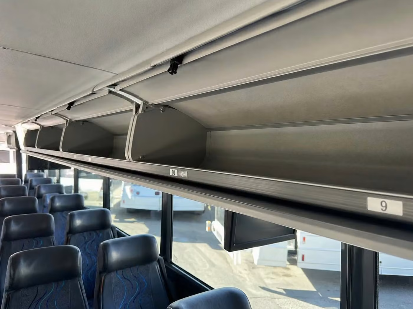 greenfield 35 passenger minibus overhead storage