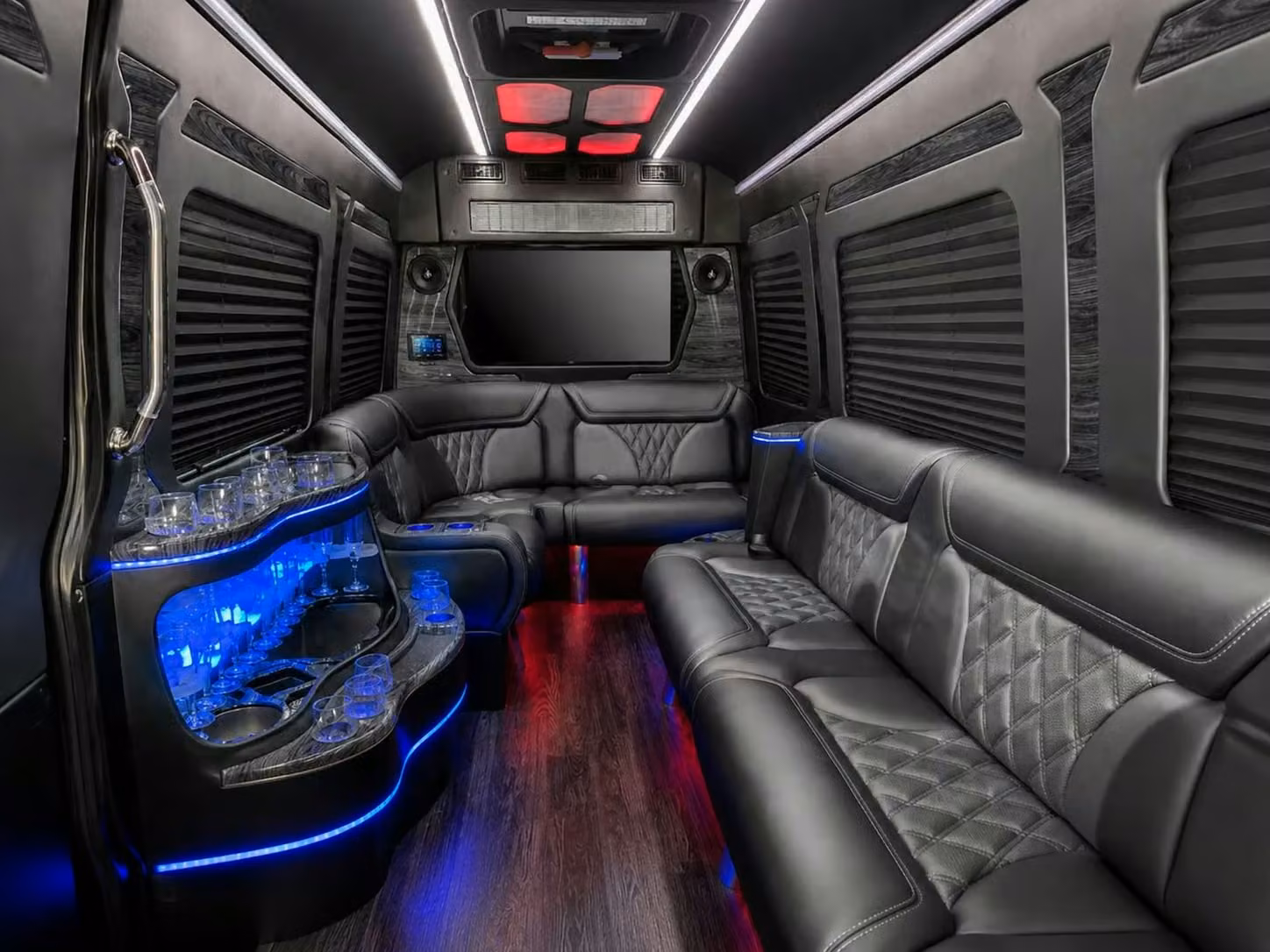 greenfield 56 passenger long distance charter buses with onboard restrooms
