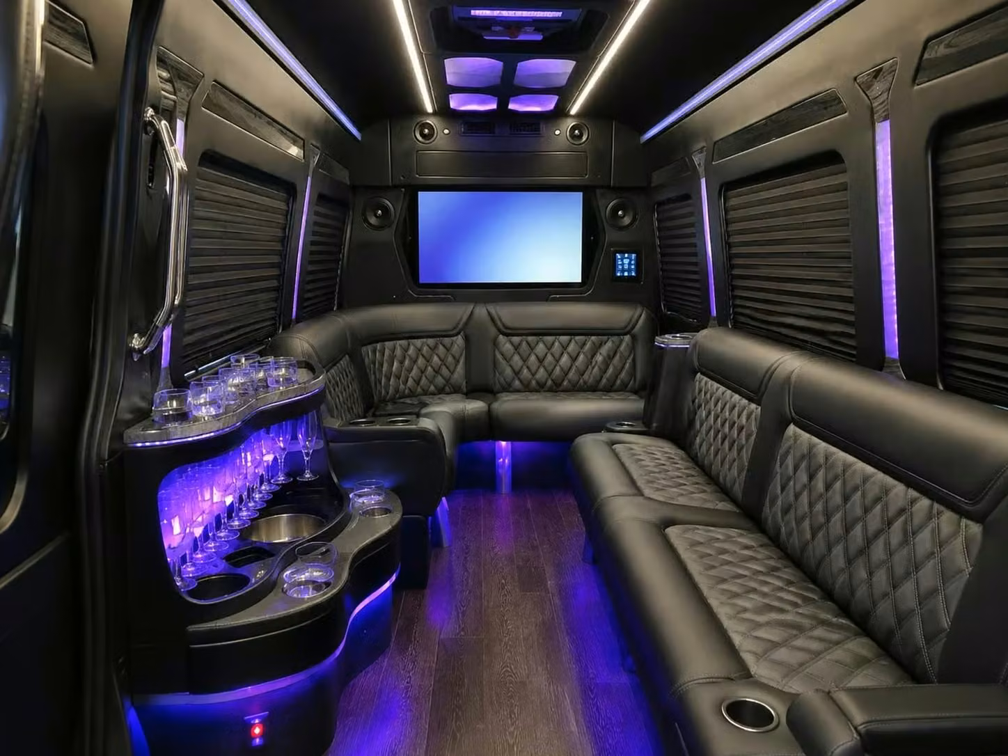 greenfield party bus smart tvs