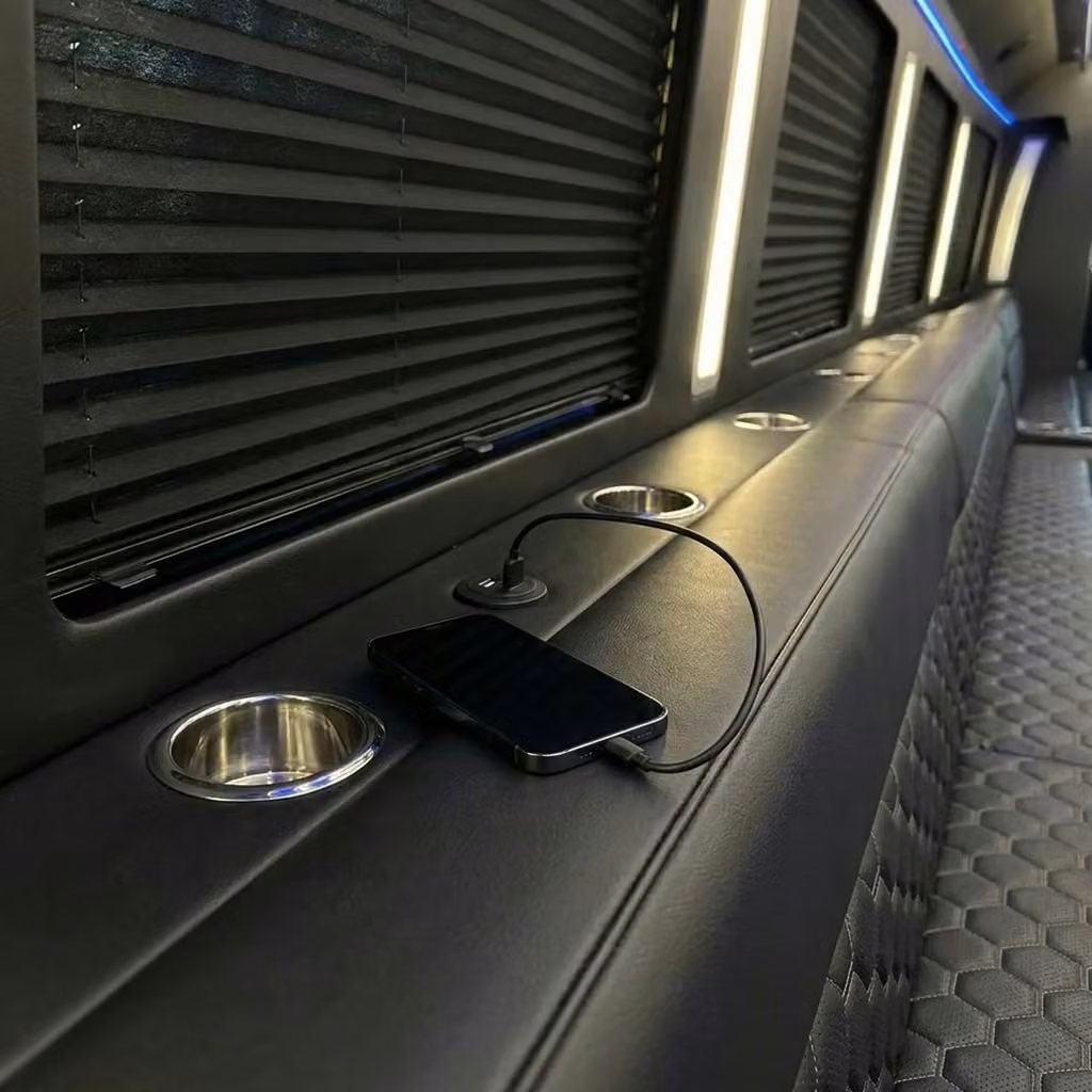 greenfield party bus usb charging