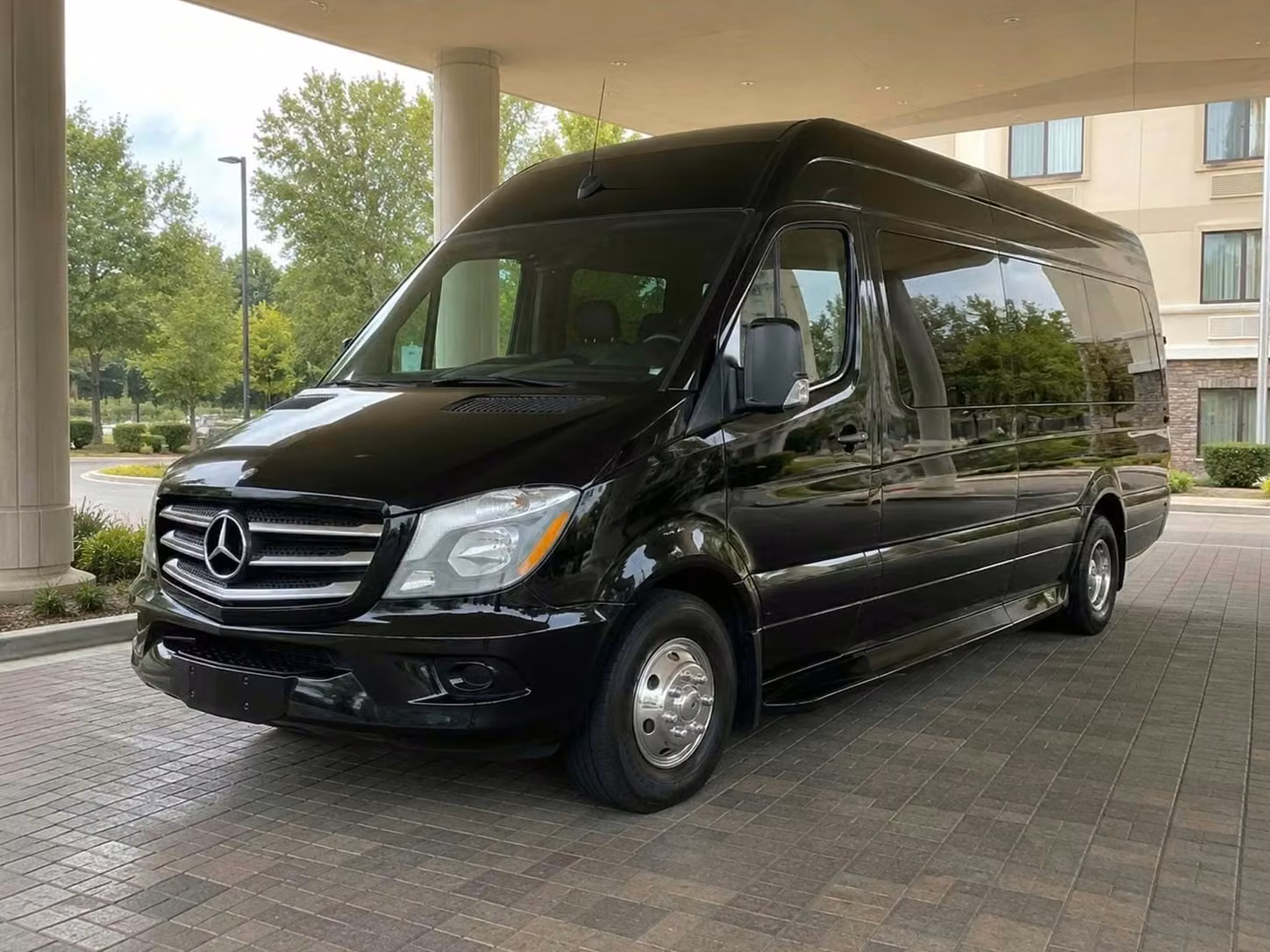 greenfield sprinter van rental with driver tinted windows